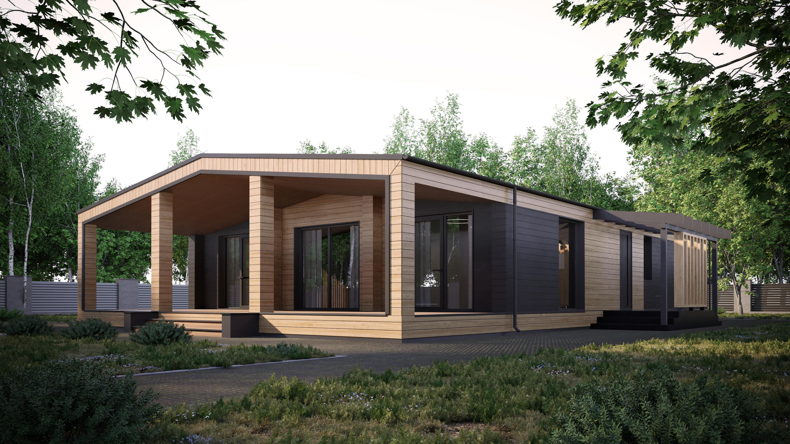 Modulární dům 140 m² — exteriér