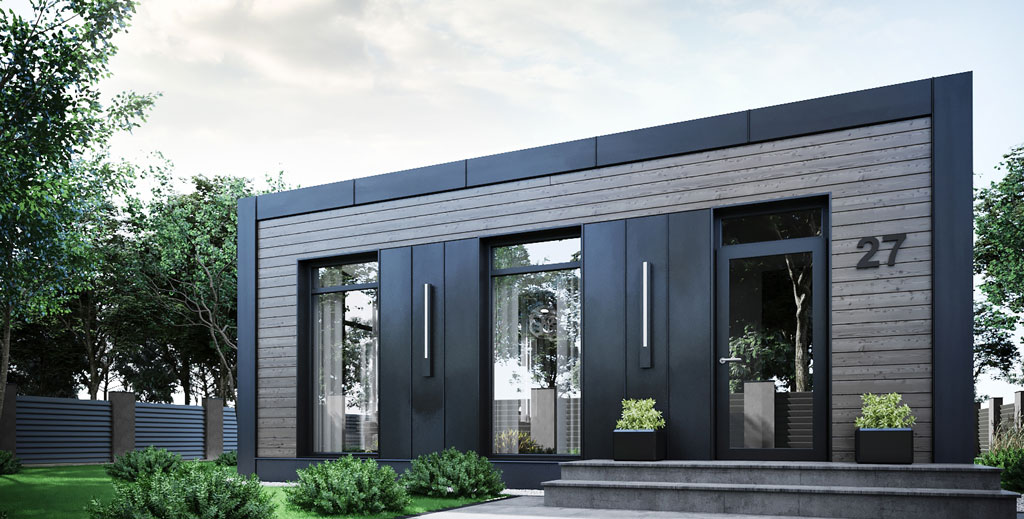 Modulární dům 27 m² — exteriér