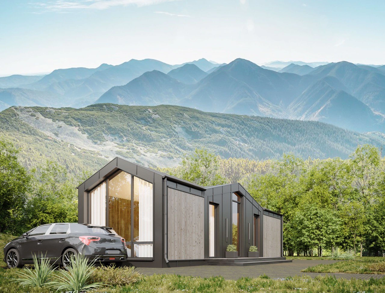 Modulární dům Barn 45 m² — exteriér