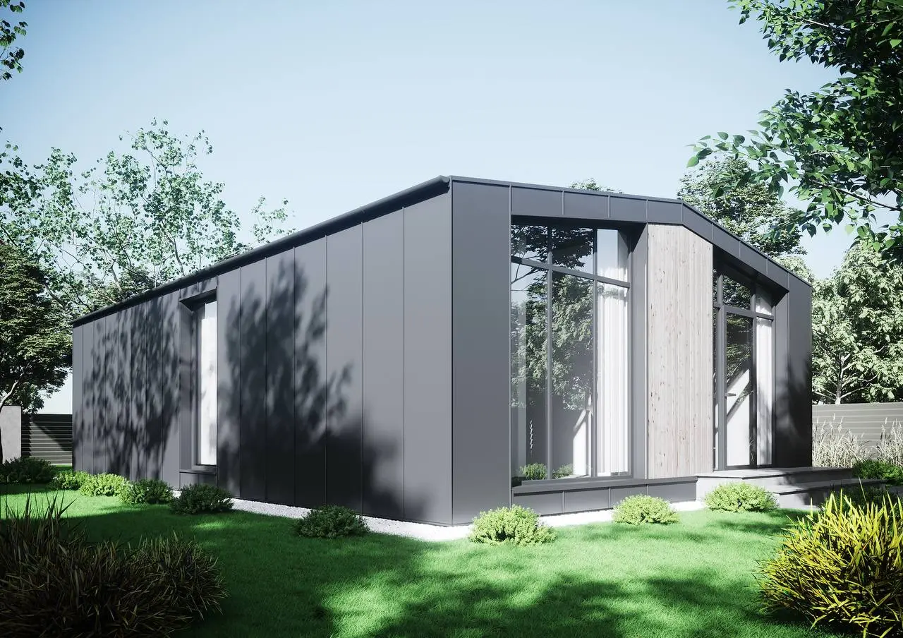 Modulární dům 75 m² — exteriér