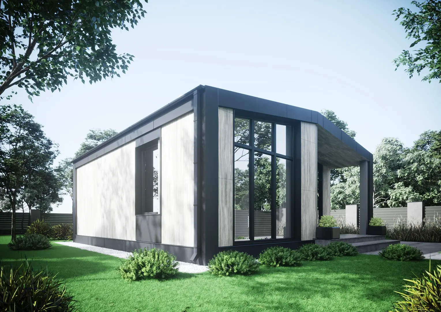 Modulární dům 64 m² — exteriér