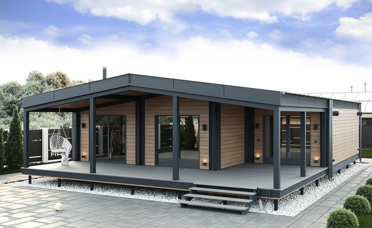 Modulární dům 99 m² — exteriér